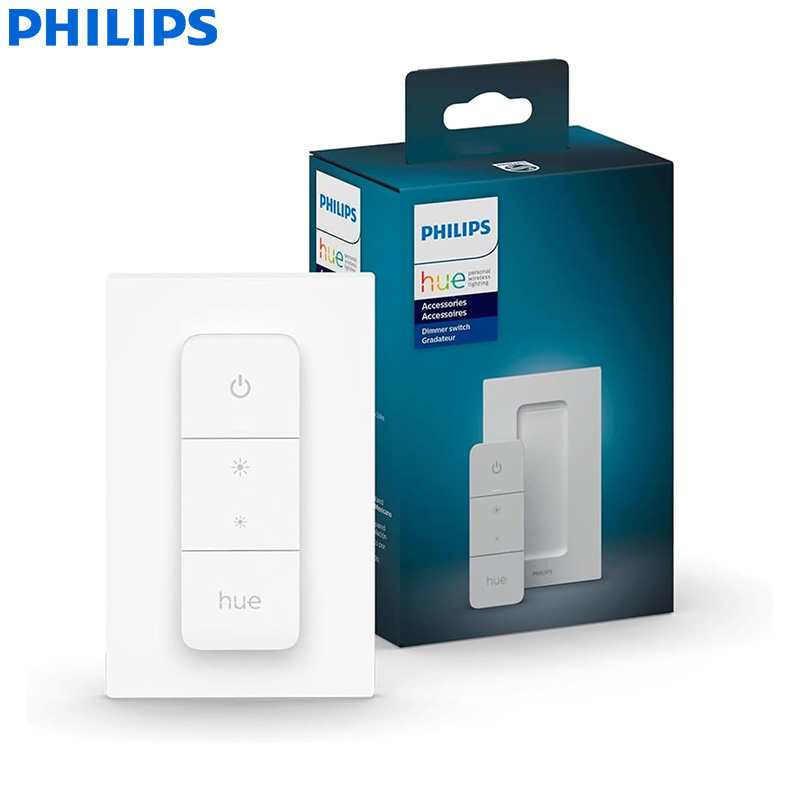Philips Light Hue White - สวิตช์หรี่ไฟอัจฉริยะฟิลิปส์ ฮิวพร้อมรีโมท ควบคุมการเปิด/ปิดไฟฮิว ปรับความสว่างได้ ติดตั้งแบบไร้สาย สีขาว