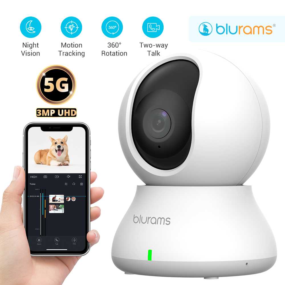 Eufy Camera E220 - กล้องภายในอาคาร Blurams 2K 5GHz/2.4GHz สําหรับการรักษาความปลอดภัยภายในบ้าน 360