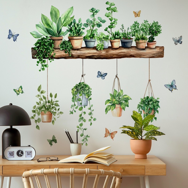 สติ๊กเกอร์ติดผนังลายต้นไม้สีเข - Echeveria Succulent บทวิจารณ์และราคา